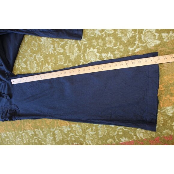 Anthropologie Wide Leg Pants Size 28 Navy blue palazzo high rise Linen blend - Picture 5 of 7